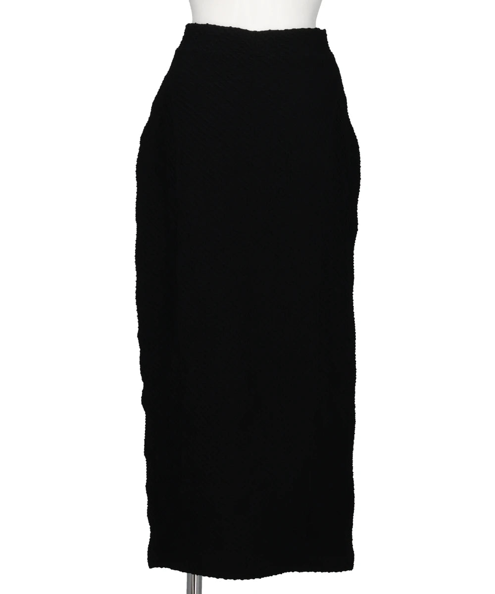 SHIRRING JERSEY JACQUARD PENCIL SKIRT