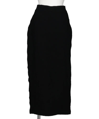 SHIRRING JERSEY JACQUARD PENCIL SKIRT