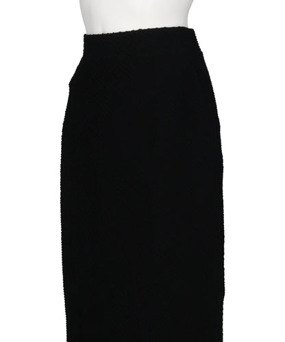 SHIRRING JERSEY JACQUARD PENCIL SKIRT