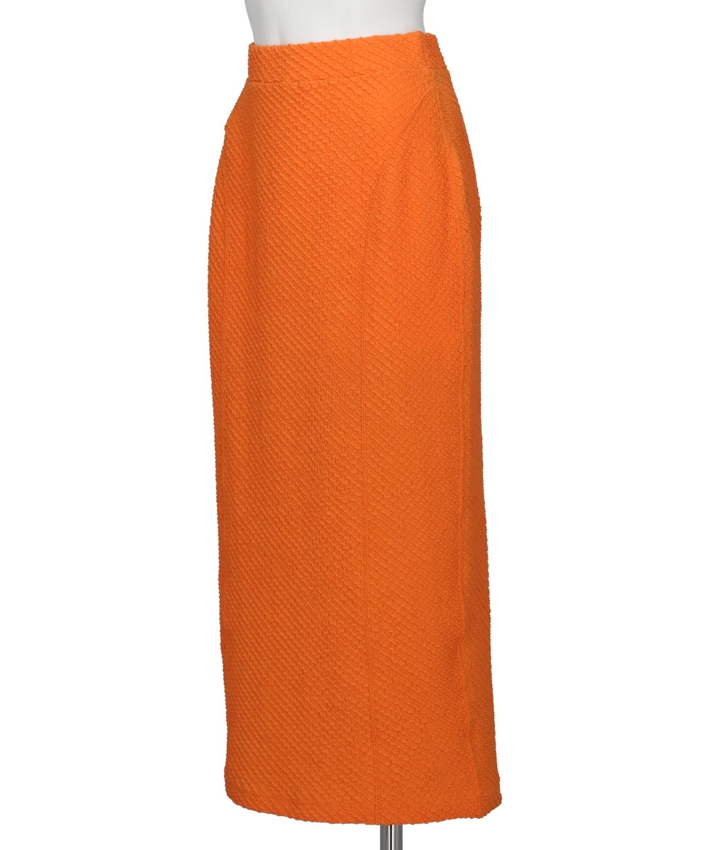 SHIRRING JERSEY JACQUARD PENCIL SKIRT