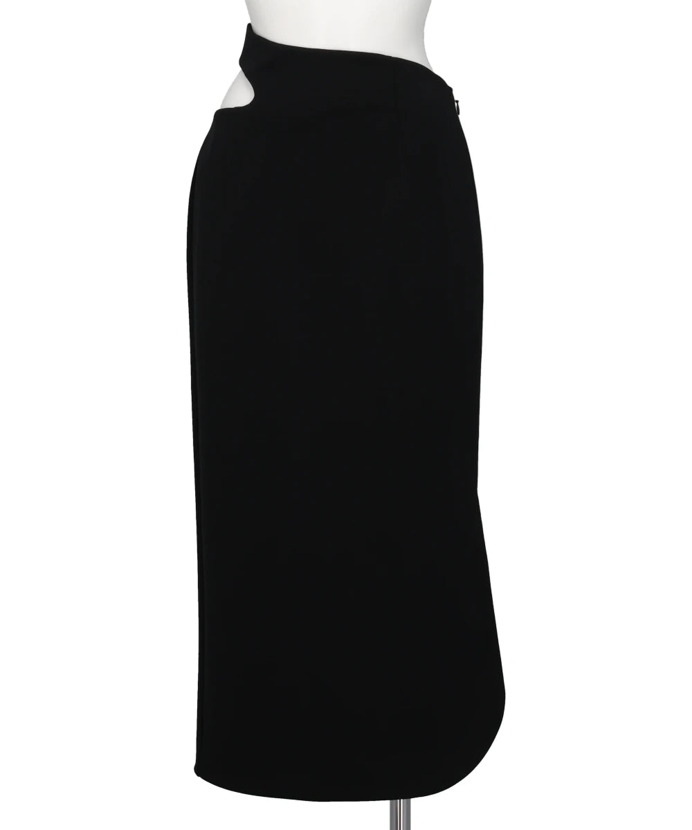 DOUBLE JERSEY ASYMMETRIC SKIRT