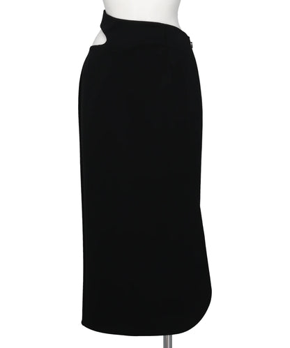 DOUBLE JERSEY ASYMMETRIC SKIRT