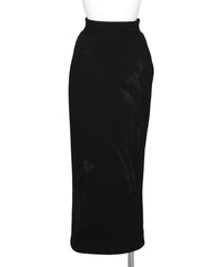 Mame Kurogouchi(マメクロゴウチ) FLORAL MOTIF EMBROIDERED SWEATER SKIRT