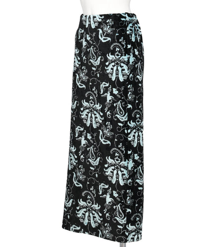 VELOUR JERSEY I-LINE SKIRT