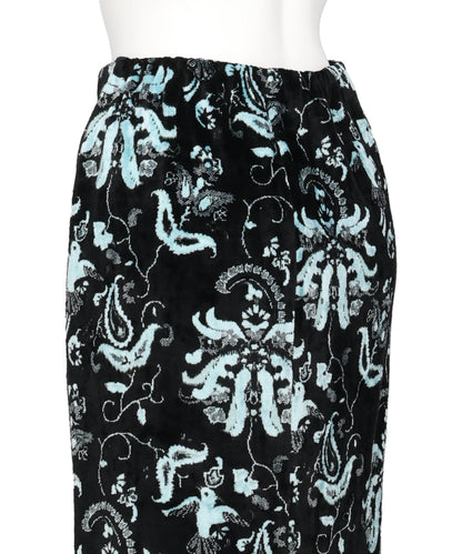 VELOUR JERSEY I-LINE SKIRT