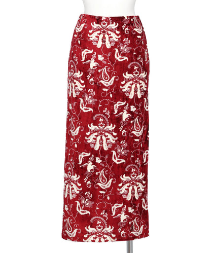 Mame Kurogouchi(マメクロゴウチ) VELOUR JERSEY I-LINE SKIRT