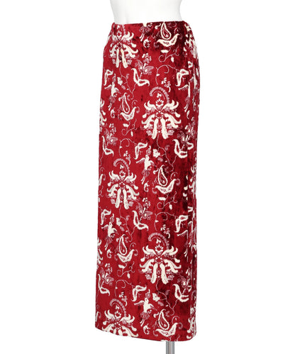 VELOUR JERSEY I-LINE SKIRT