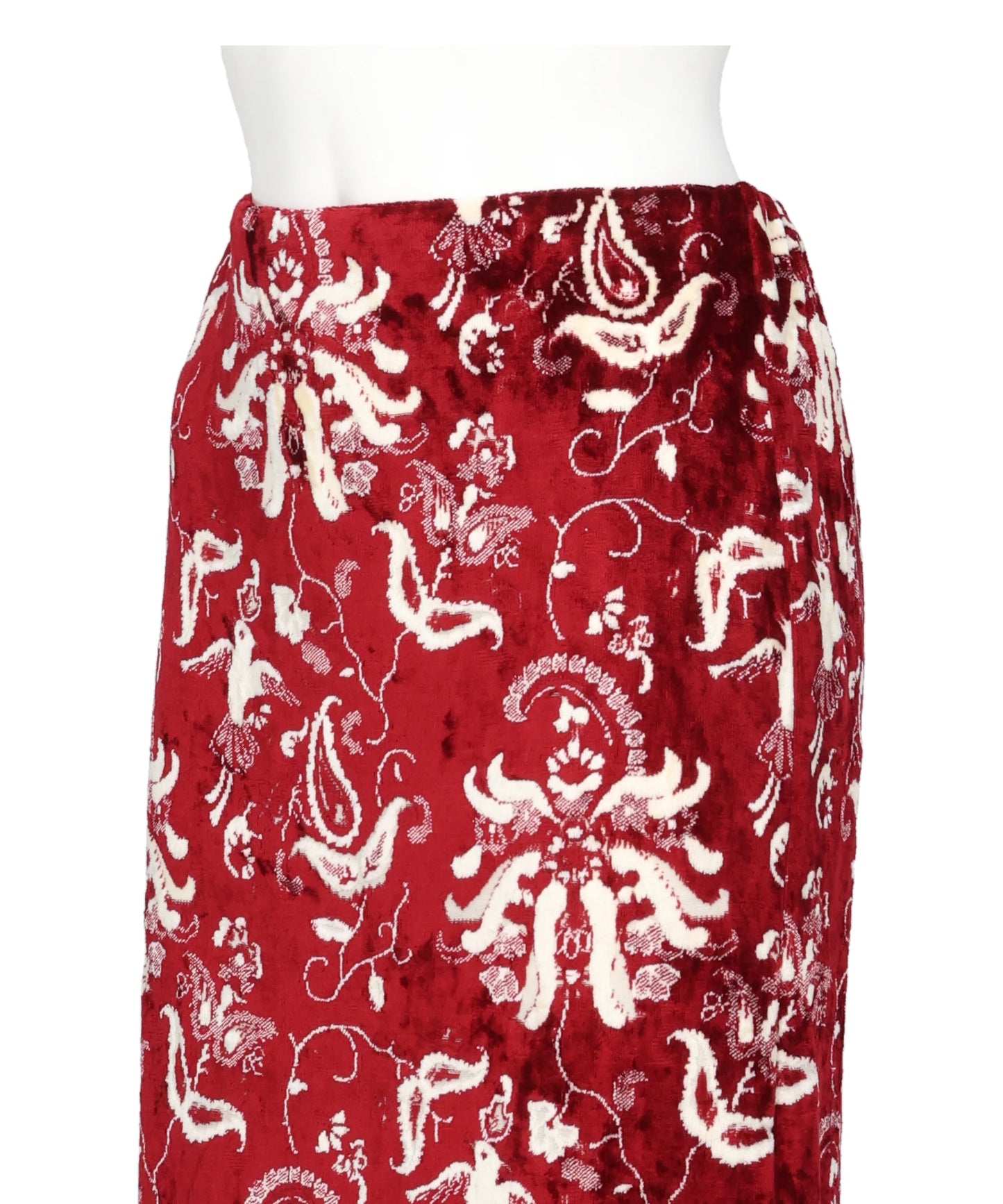 VELOUR JERSEY I-LINE SKIRT