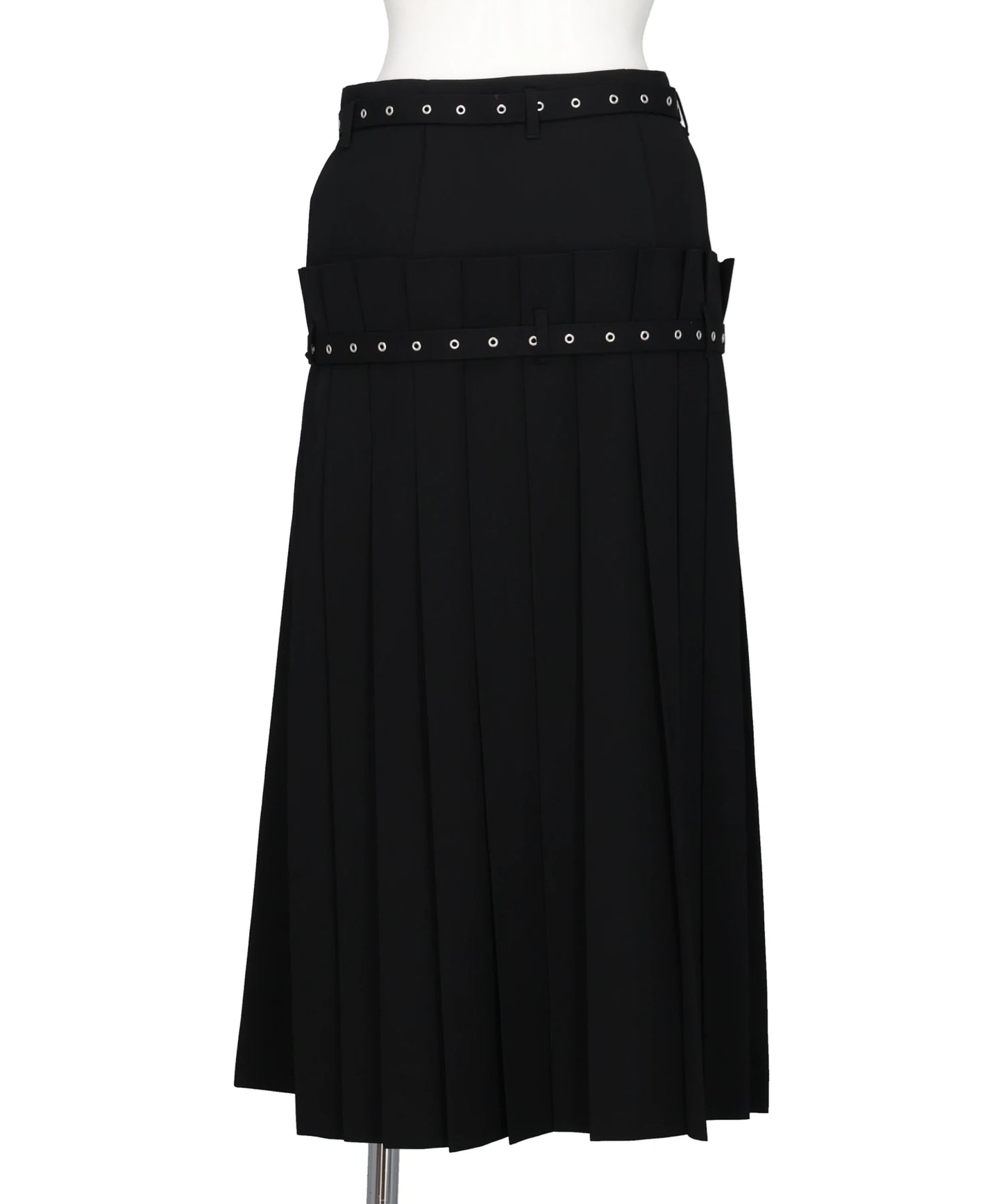 PLEATED WRAP MIDI SKIRT