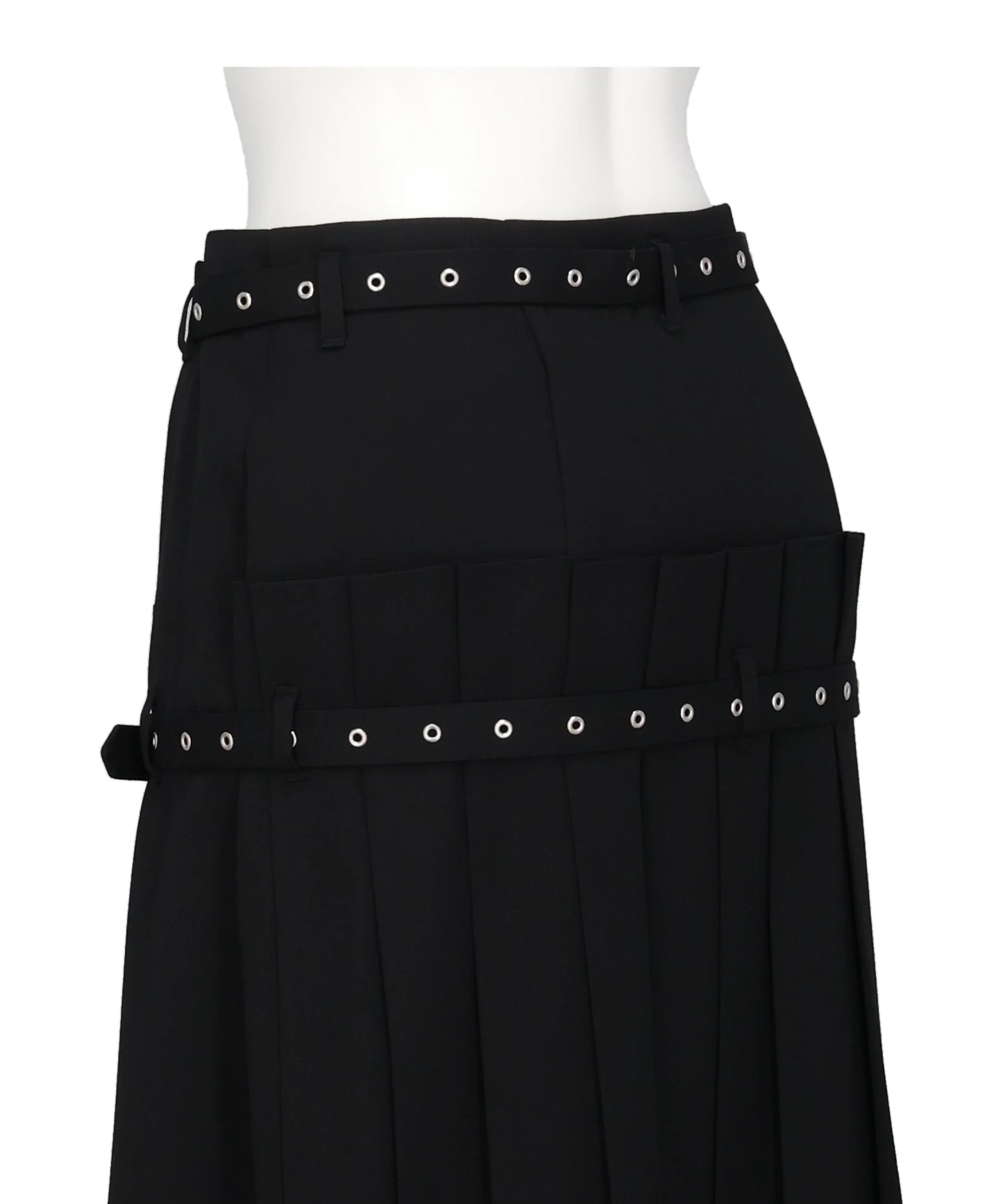 PLEATED WRAP MIDI SKIRT