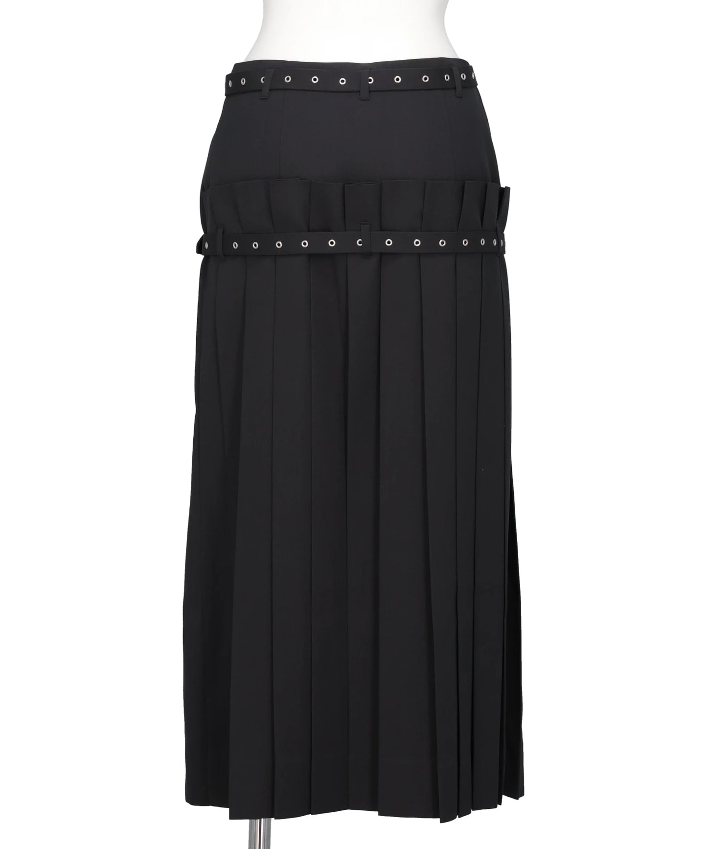 PLEATED WRAP MIDI SKIRT