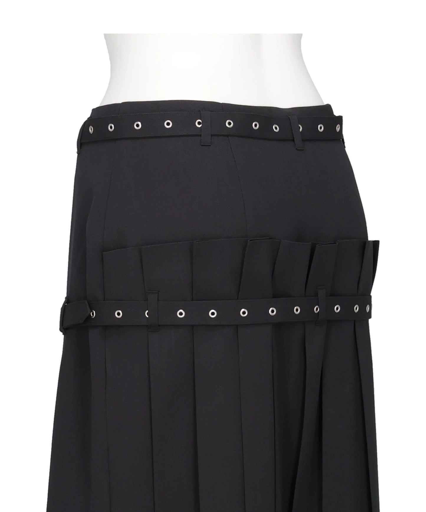 PLEATED WRAP MIDI SKIRT