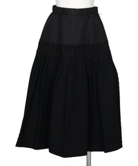 ODAKHA(オダカ)COMBINATION PLEATED BLACK SKIRT