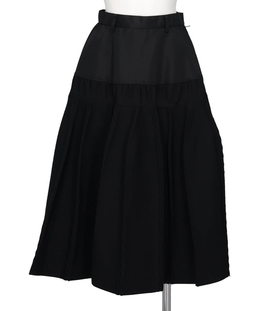 ODAKHA(オダカ)COMBINATION PLEATED BLACK SKIRT
