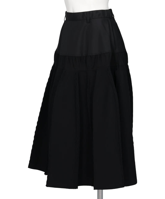 COMBINATION PLEATED BLACK SKIRT