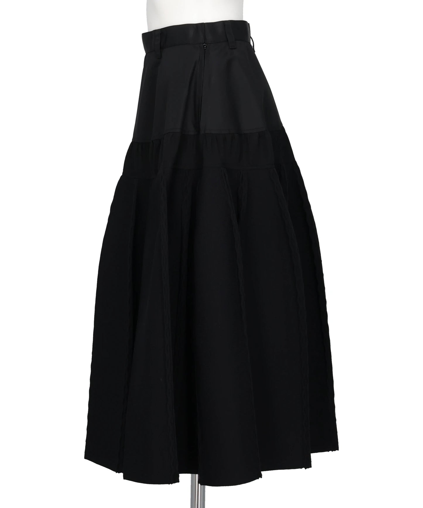 COMBINATION PLEATED BLACK SKIRT