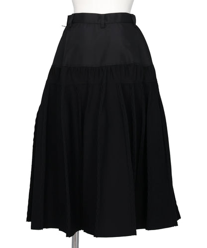 COMBINATION PLEATED BLACK SKIRT