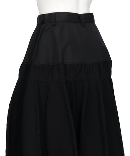 COMBINATION PLEATED BLACK SKIRT