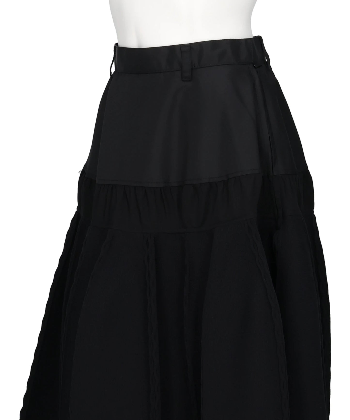 COMBINATION PLEATED BLACK SKIRT