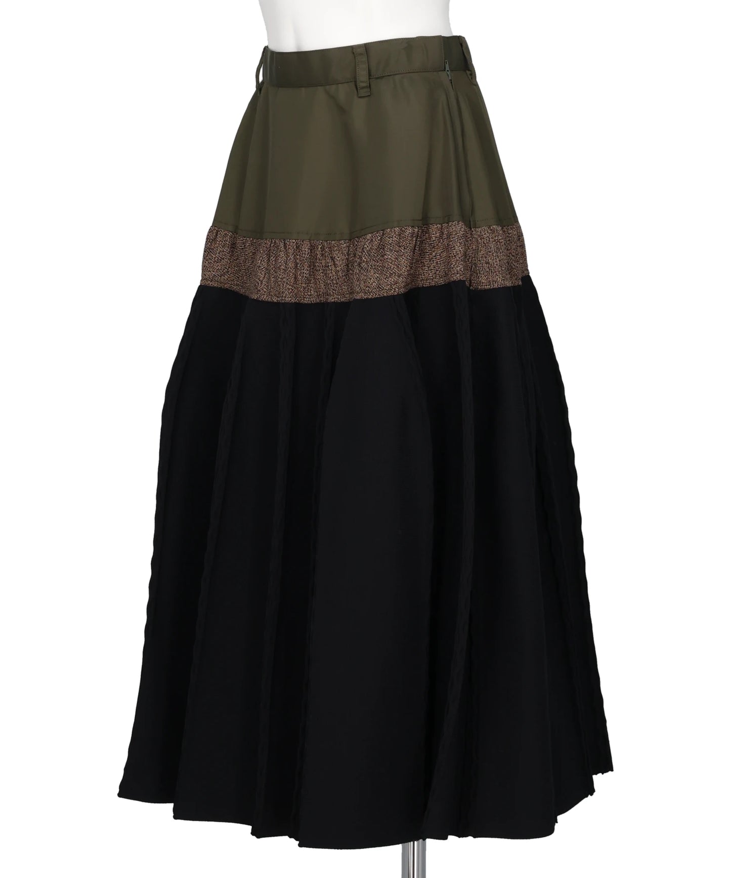 COMBINATION PLEATED TWEED SKIRT
