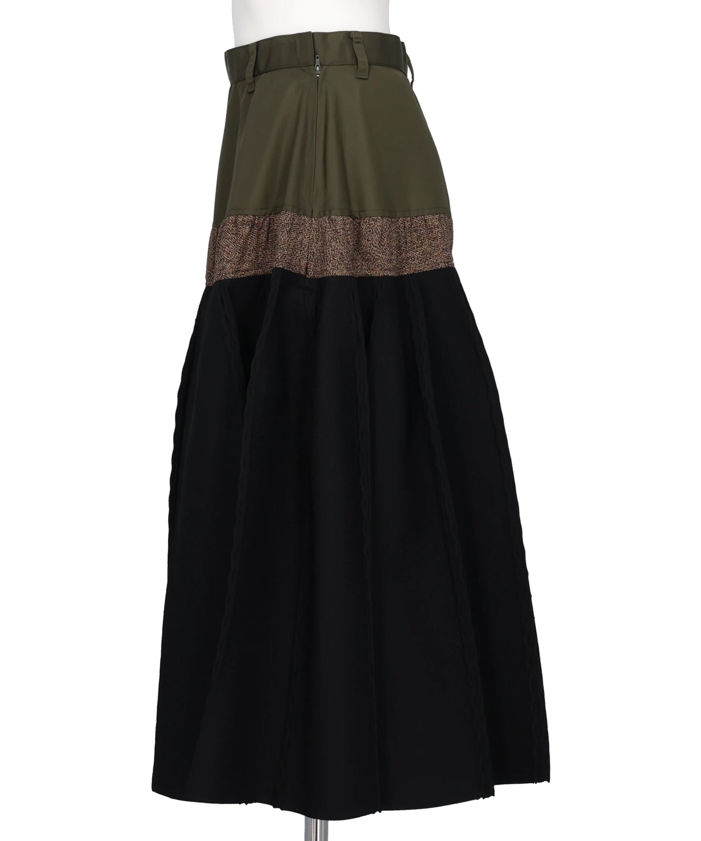 COMBINATION PLEATED TWEED SKIRT