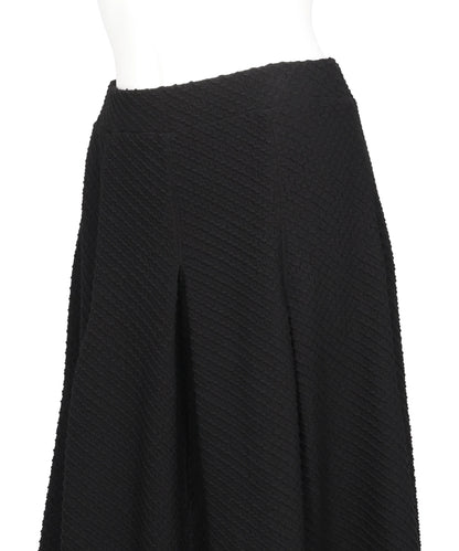SHIRRING JERSEY JACQUARD FLARE SKIRT