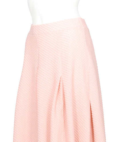 SHIRRING JERSEY JACQUARD FLARE SKIRT