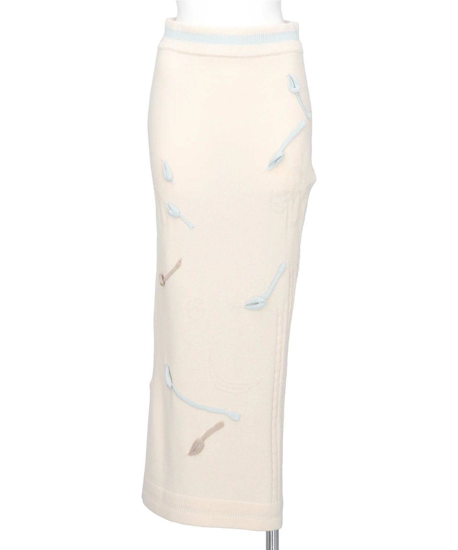 Mame Kurogouchi(マメクロゴウチ) 2026SS 3D FLORAL MOTIF KNIT SKIRT