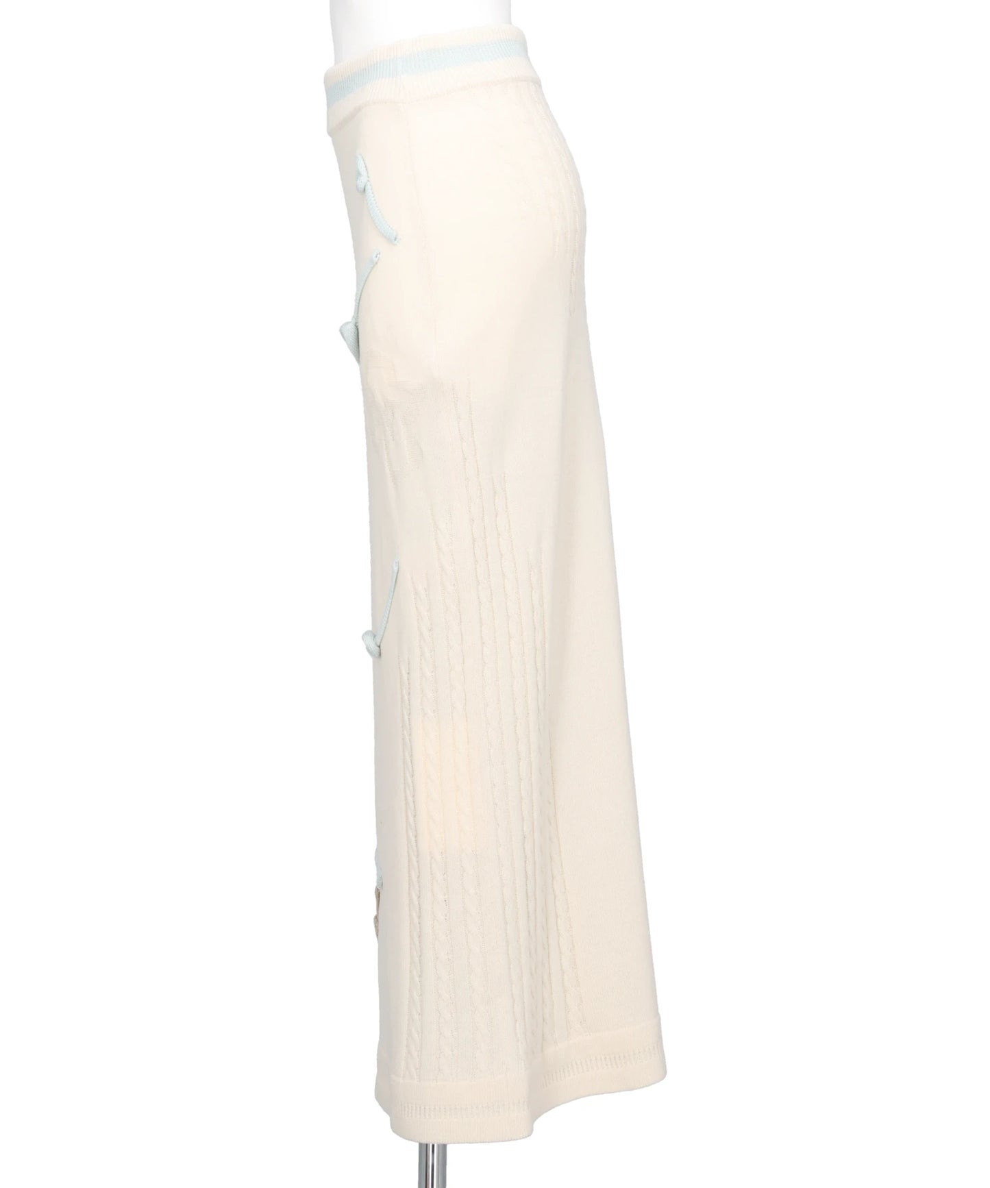 3D FLORAL MOTIF KNIT SKIRT