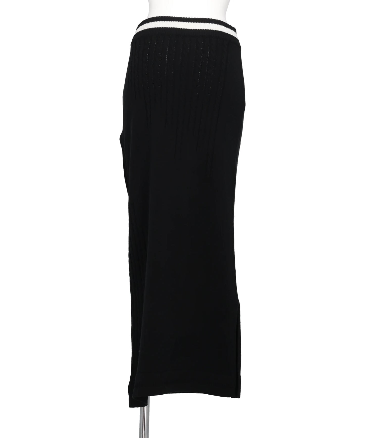 3D FLORAL MOTIF KNIT SKIRT