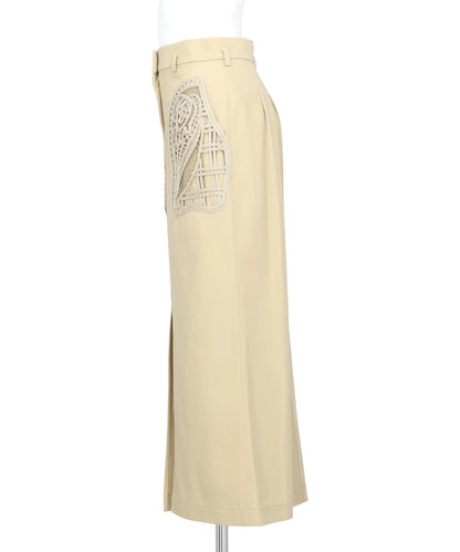 CORDING EMBROIDERY DETAILED I-LINE SKIRT