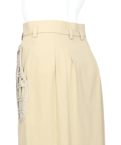 CORDING EMBROIDERY DETAILED I-LINE SKIRT