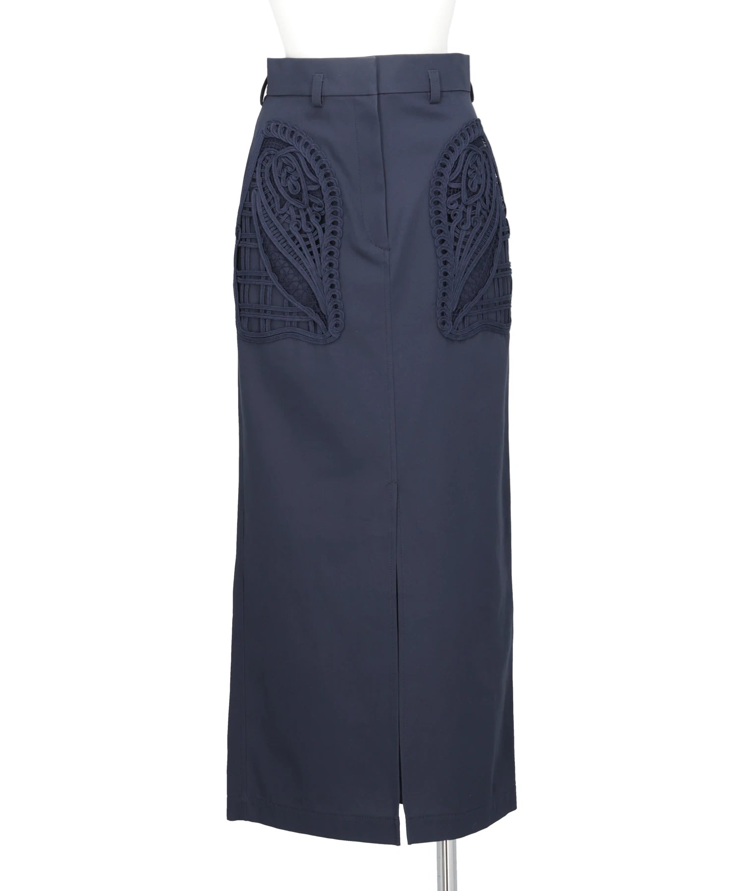 Mame Kurogouchi(マメ クロゴウチ)CORDING EMBROIDERY DETAILED I-LINE SKIRT