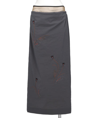 mame kurogouchi マメクロゴウチ プリーツ ロングスカート レース Mame Kurogouchi(マメクロゴウチ) 2026SS STRETCH BEADED DETAIL SKIRT