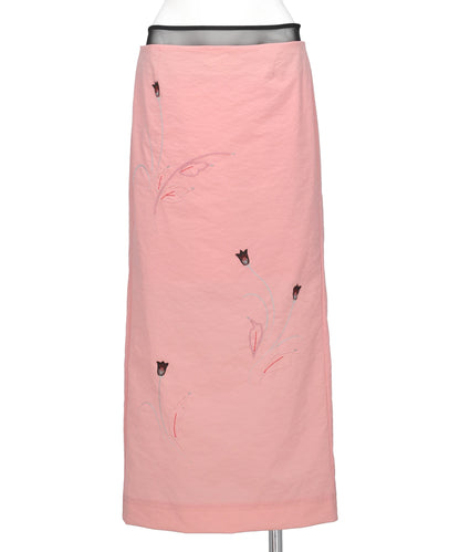 Mame Kurogouchi(マメクロゴウチ) 2026SS STRETCH BEADED DETAIL SKIRT