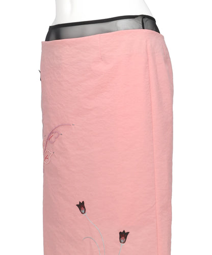 Mame Kurogouchi(マメクロゴウチ) 2026SS STRETCH BEADED DETAIL SKIRT