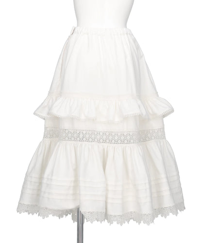 TIERED LACE FRILL SKIRT