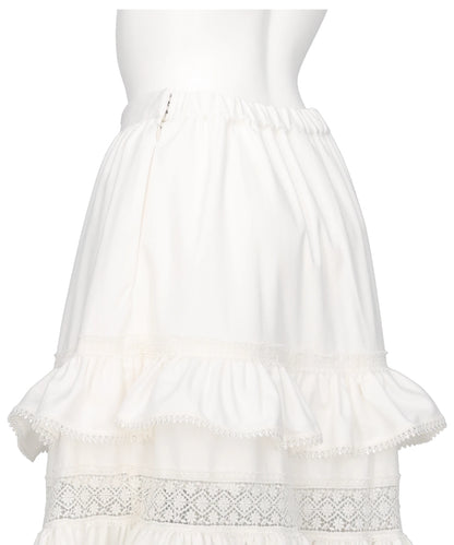 TIERED LACE FRILL SKIRT