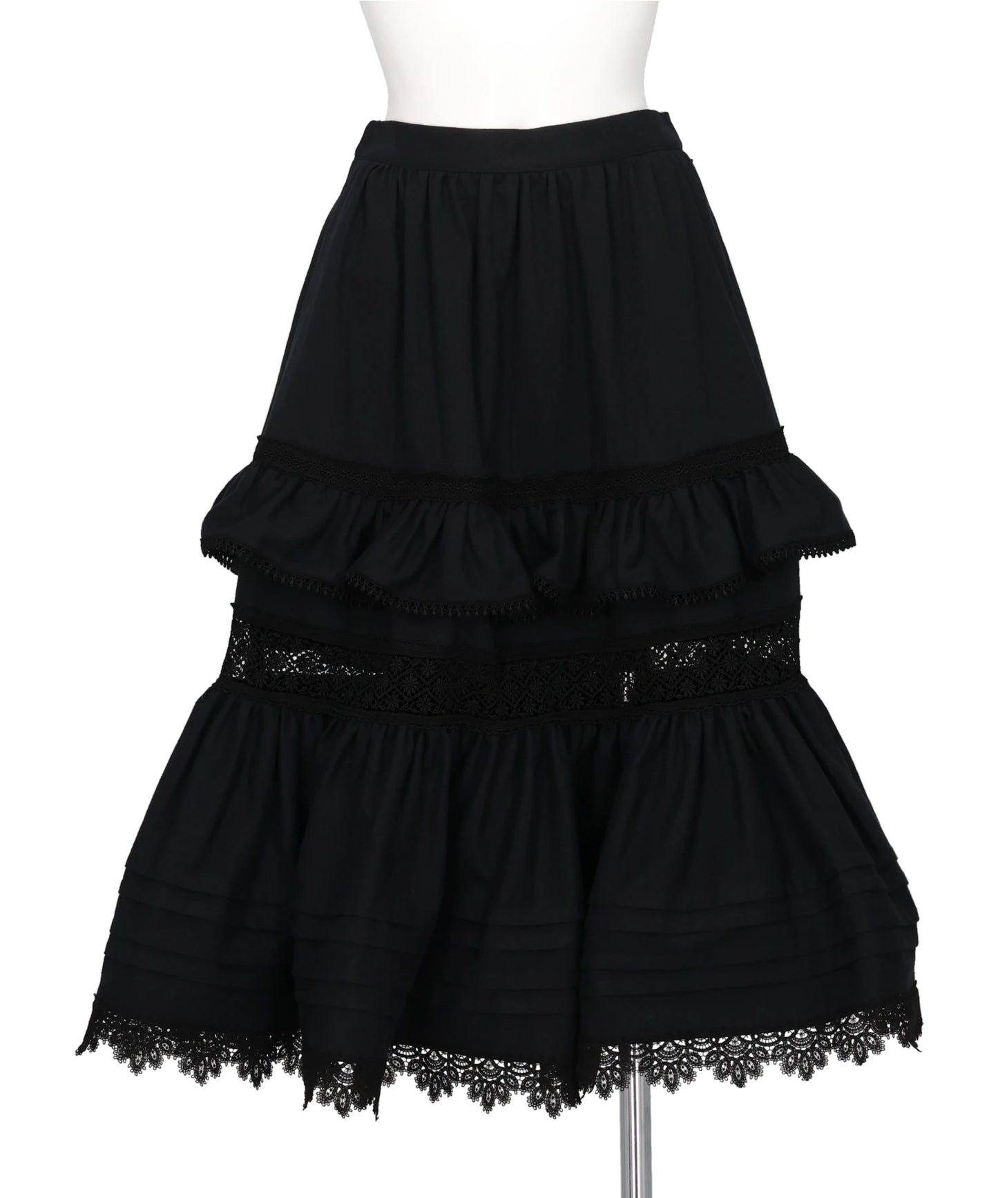 TIERED LACE FRILL SKIRT
