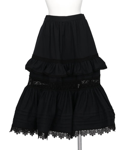 TIERED LACE FRILL SKIRT