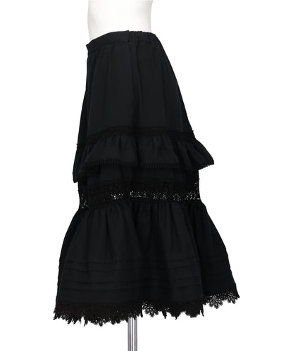 TIERED LACE FRILL SKIRT