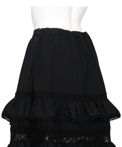 TIERED LACE FRILL SKIRT