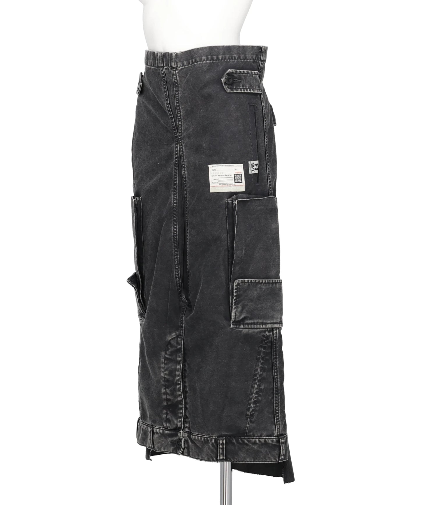 DISTRESSED CARGO SKIRT