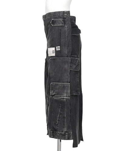 DISTRESSED CARGO SKIRT