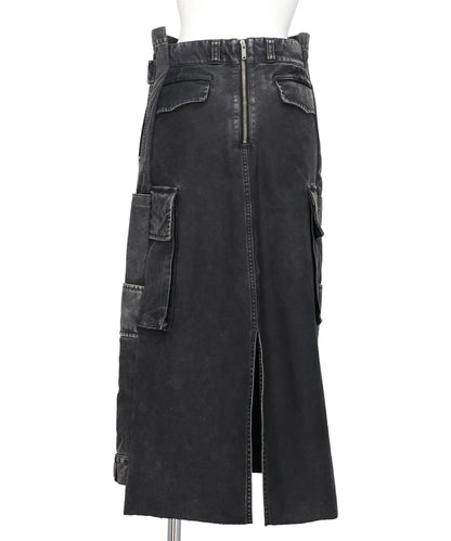DISTRESSED CARGO SKIRT