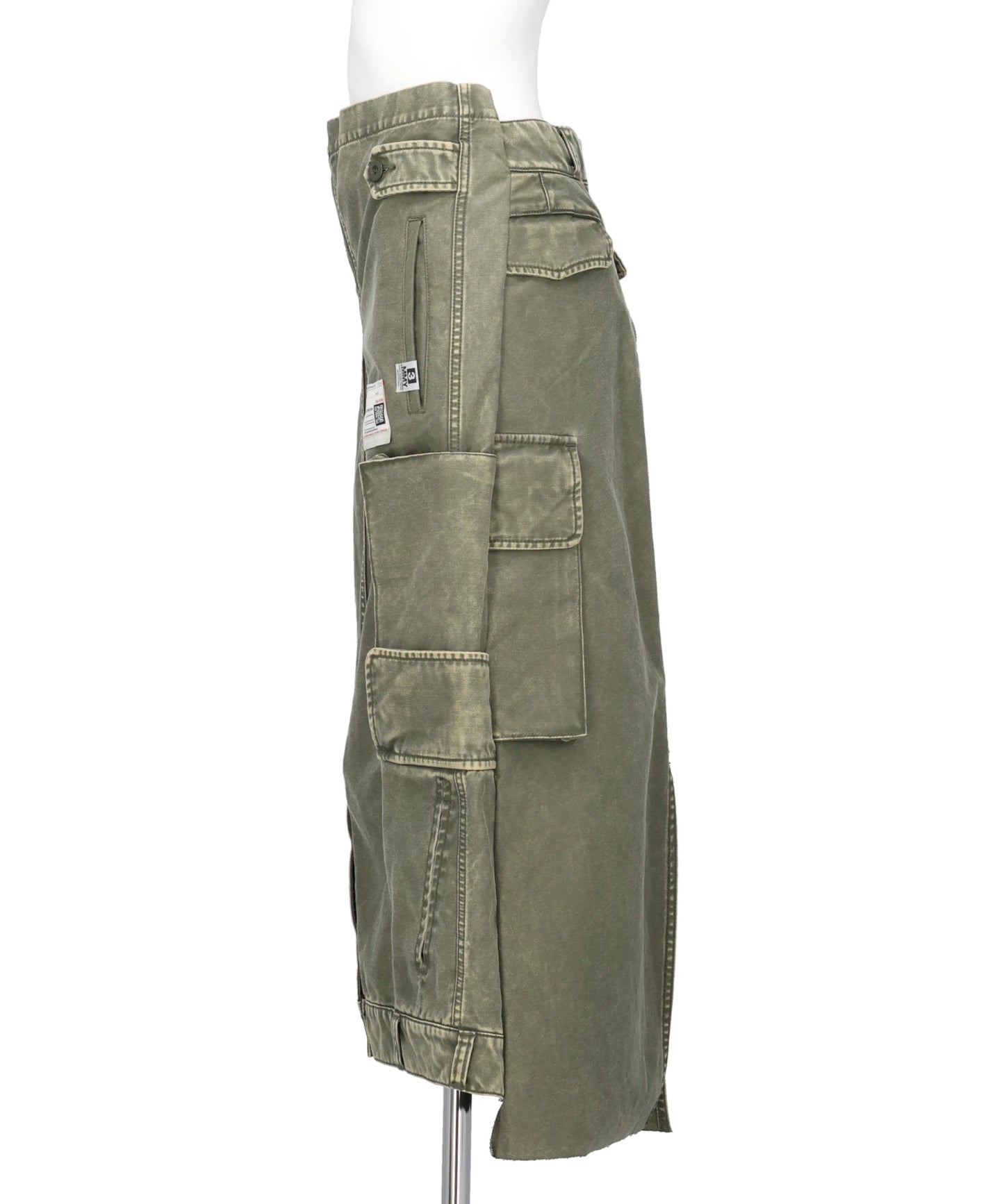 DISTRESSED CARGO SKIRT