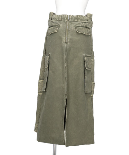 DISTRESSED CARGO SKIRT
