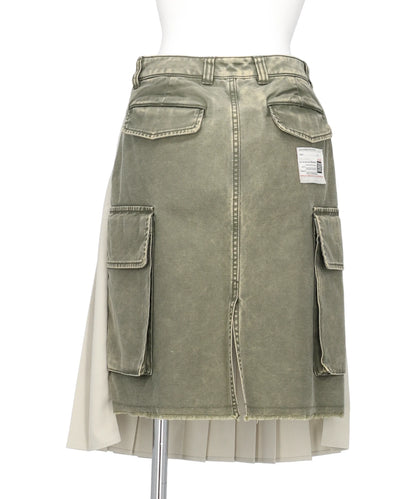 COMBINED PLEATS SKIRT× CARGO SKIRT