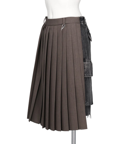 COMBINED PLEATS SKIRT× CARGO SKIRT