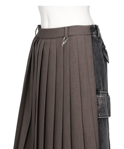 COMBINED PLEATS SKIRT× CARGO SKIRT
